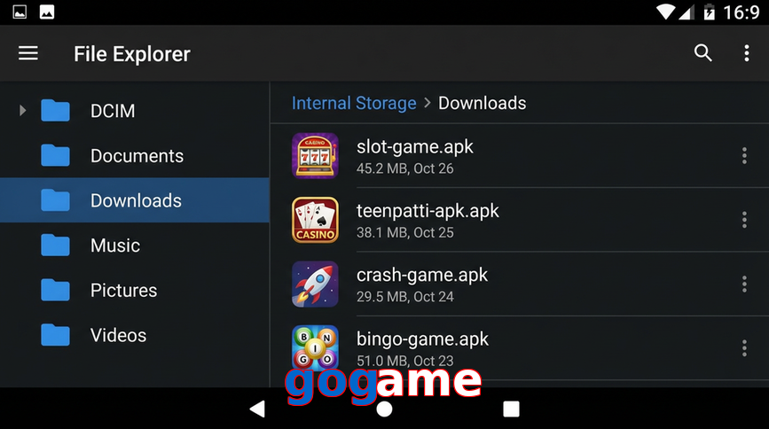 Main screen of Gogame gameapk page for PK players
